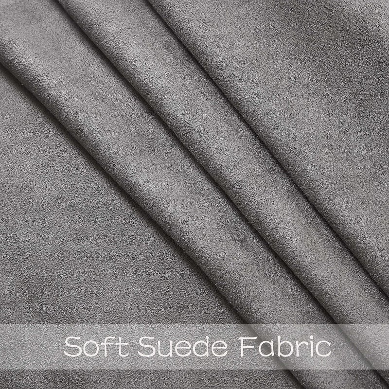 Randall Rndall Grey Faux Suede Collections Room Darkening Curtains Noise Reducing, Energy Saving Room Darkening Window Curtains & Drapes for Bedroom, Living Room,Kitchens (55in W x 84in L - 2 Panels) - Image 4